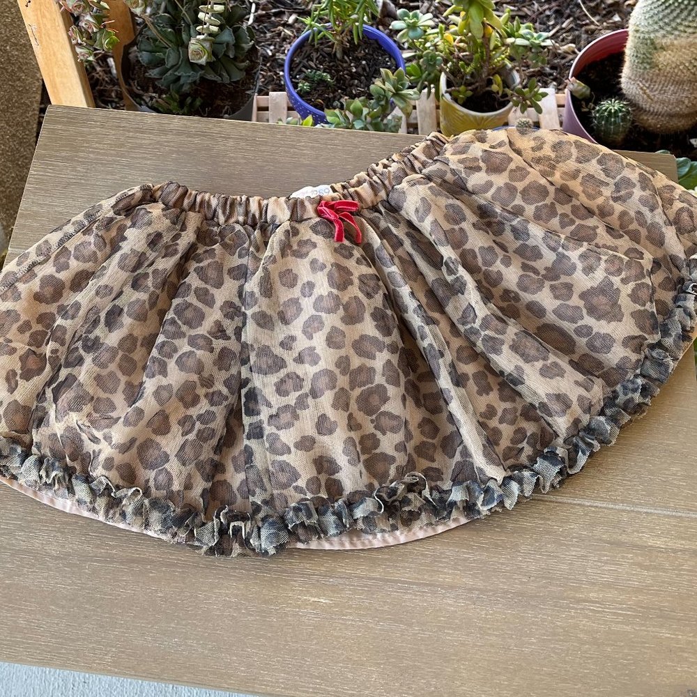 1989 Place Cheetah Print Tutu Skirt Toddler Girl Size 4T